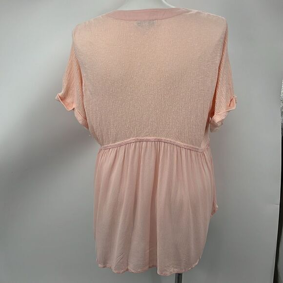 New Directions peach short sleeve top size 1X curvy - Picture 4 of 5